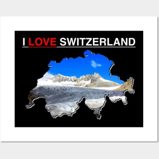 I Love Switzerland Rhone Glacier Posters and Art